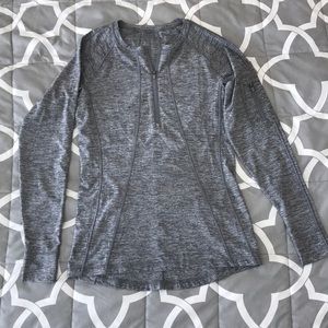 Athleta Grey 1/4 Zip Long Sleeve